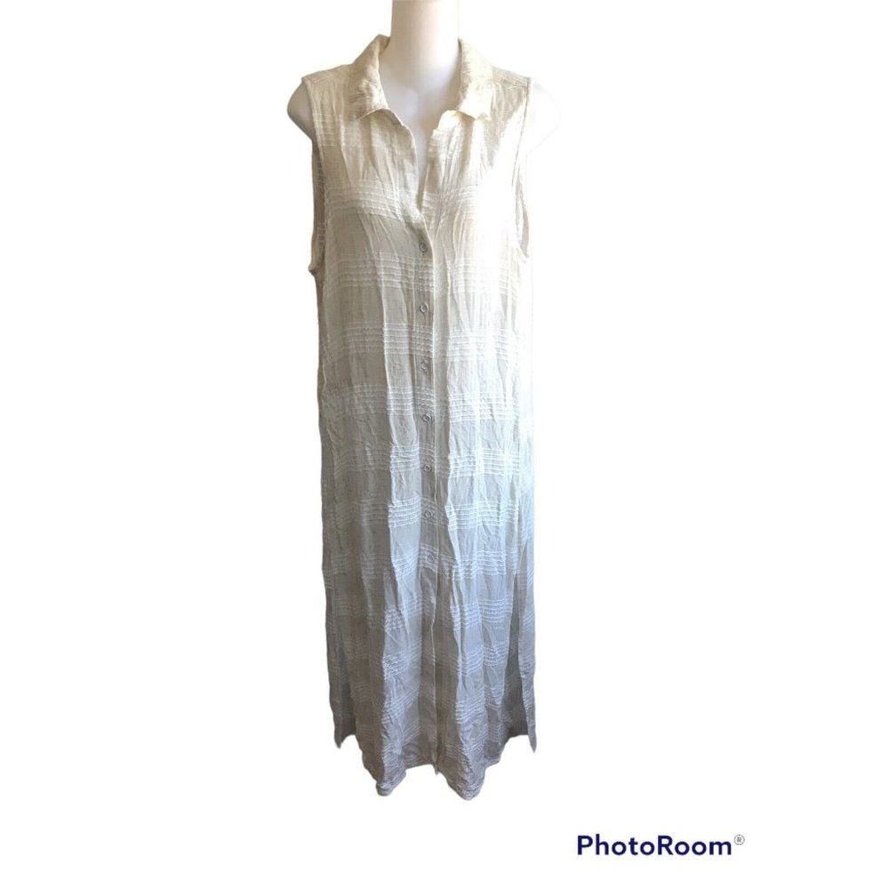 Bella Dahl Linen Blend Maxi Dress Beige S